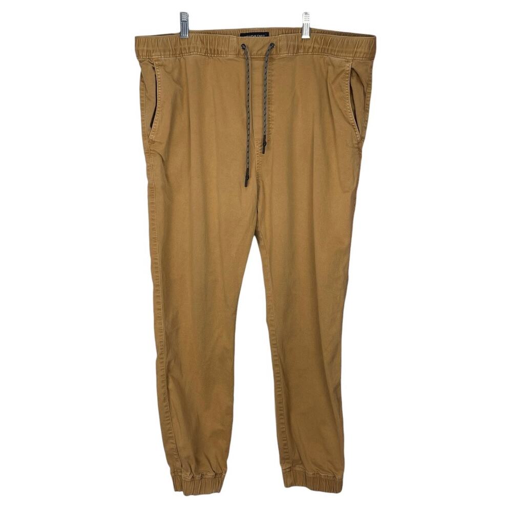 AMERICAN EAGLE Men's EXTREME FLEX Pants ELASTIC ANKLES Tan Size XL